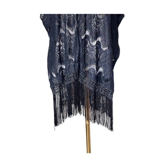 Victorias Secret Swim Beach Coverup XS/S Sheer Lace Fringe Dress Boho Crochet - Picture 3 of 10